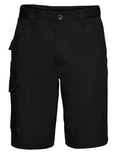 Workwear Polycotton Twill Shorts – Russell Athletic in Black