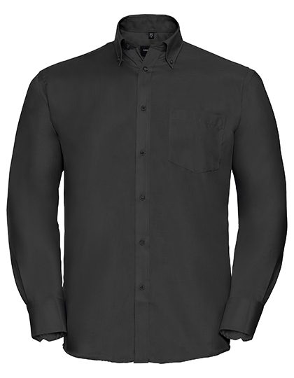 Men's Long Sleeve Classic Ultimate Non-Iron Shirt – Russell Athletic Collection in Black
