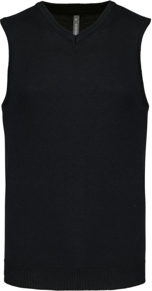 Herren V-Ausschnitt Pullunder K 969 – Kariban in Black