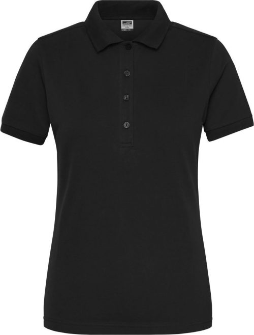 Damen Bio Workwear Stretch Polo - Solid JN 1805 – Daiber in Black