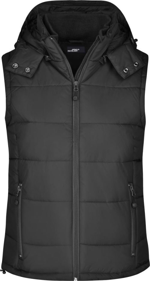 Damen Kapuzen Steppweste JN 1005 – Daiber in Black