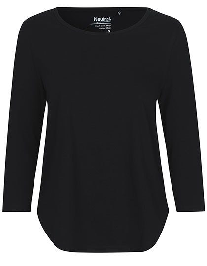 Ladies´ Three Quarter Sleeve T-Shirt – Neutral in Black