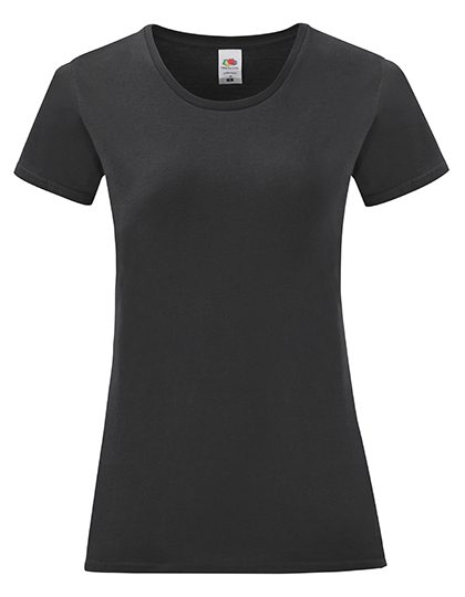 Ladies´ Iconic T – Fruit of the Loom in Black