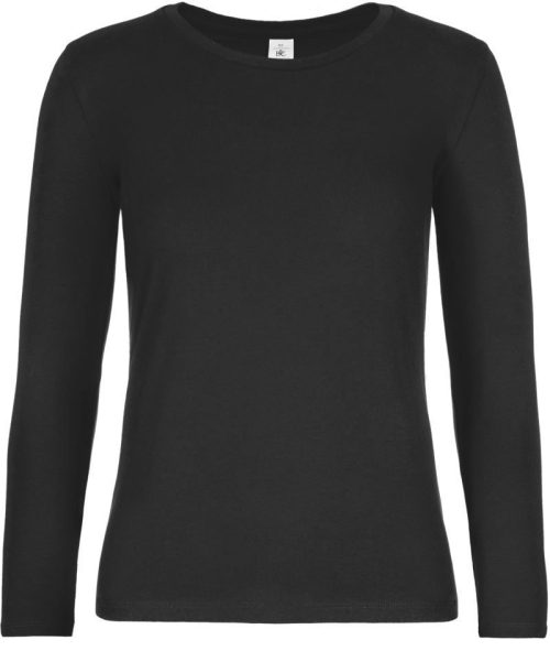 Schweres Damen T-Shirt langarm #E190 LSL /women – B&C in Black