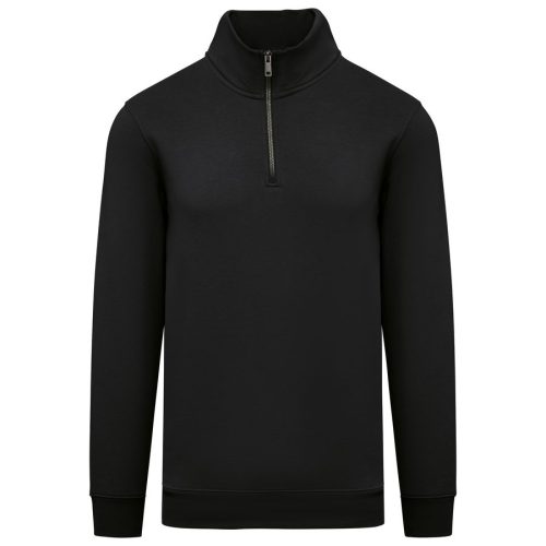 Sweatshirt mit Stehkragen und Reißverschluss für Herren NS428 – Native Spirit in Black