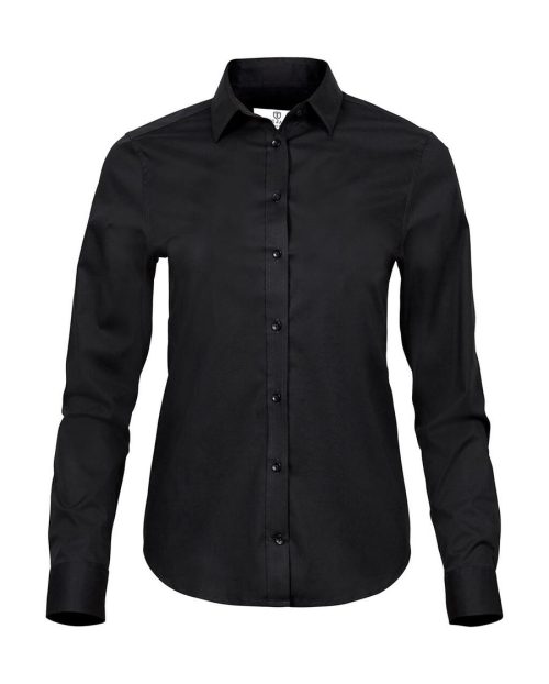 Women´s Stretch Luxury Shirt – Tee Jays in Black