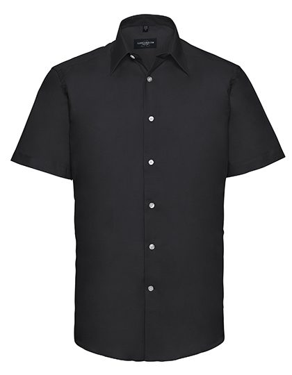Men's Short Sleeve Tailored Oxford Shirt – Russell Athletic Collection in Black