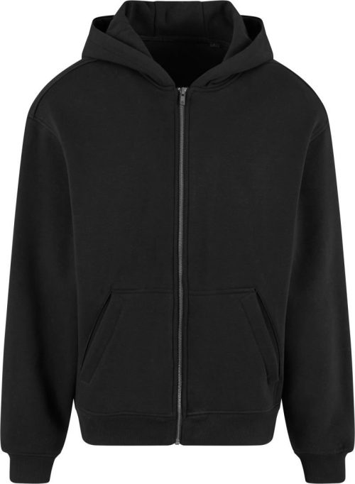 Schwere Unisex Oversize Kapuzen Sweatjacke NM 013 – New Morning Studios in Black