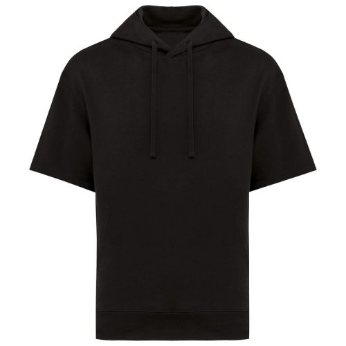 Unisex Kapuzen-Sweatshirt mit überschnittener Schulterpartie aus French Terry NS406 – Native Spirit in Black