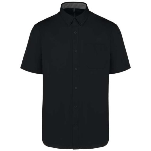 Men's Ariana Iii Short-Sleeve Cotton Shirt – Kariban in Black