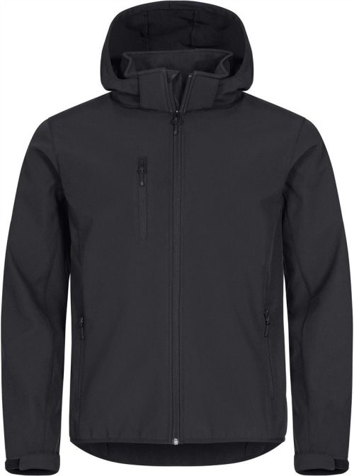 Herren 3-Lagen Kapuzen Softshell Jacke Classics Softshell Hoody M – Clique in Black