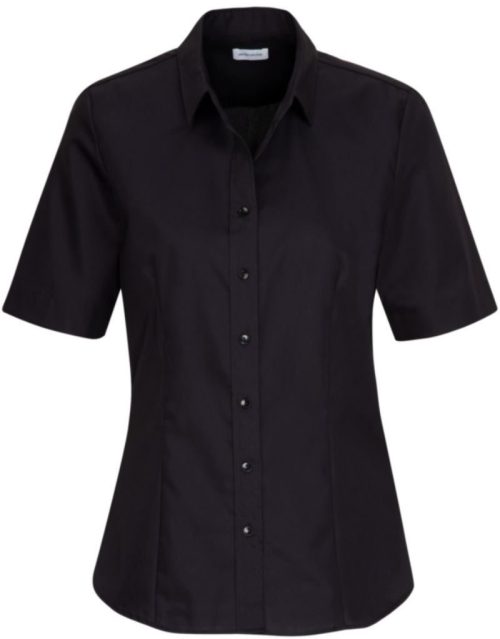 Bluse kurzarm Blouse SSL – Seidensticker in Black