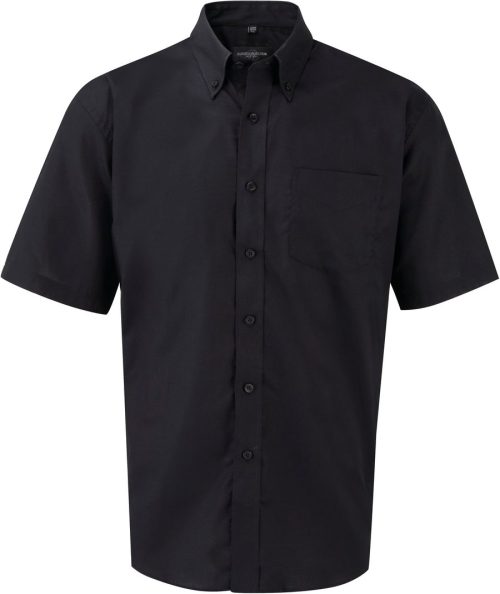 Men's Short Sleeve Easy Care Oxford Shirt R-933M-0 – Russell in Black