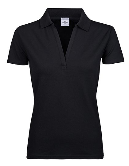 Women´s Luxury Stretch V-Neck Polo – Tee Jays in Black