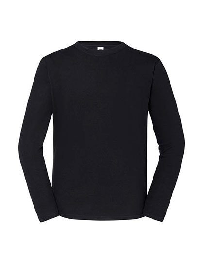 Iconic 195 Long Sleeve Ringspun T – Fruit of the Loom in Black
