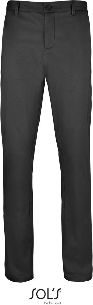 Herren Satin Stretch Hose Jared Men – SOL'S in Black