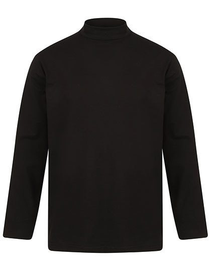 Roll-Neck Long-Sleeve Top – Henbury in Black