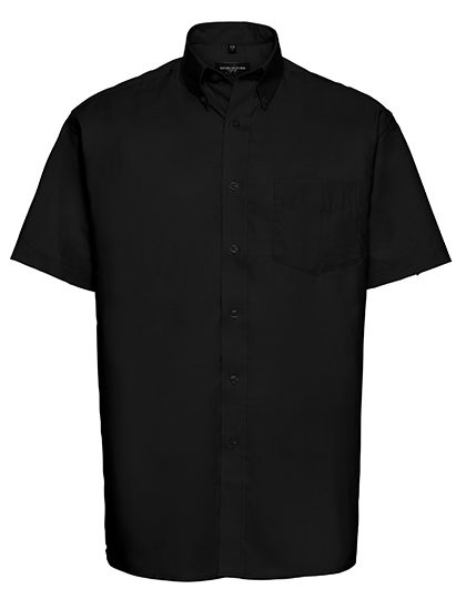 Men's Short Sleeve Classic Oxford Shirt – Russell Athletic Collection in Black