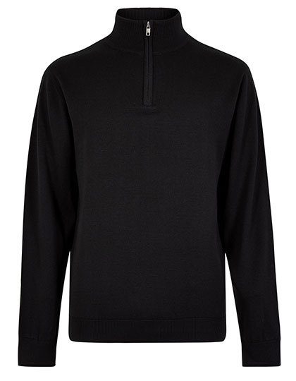 Regular Fit Arundel 1/4 Zip Sweater – Kustom Kit in Black