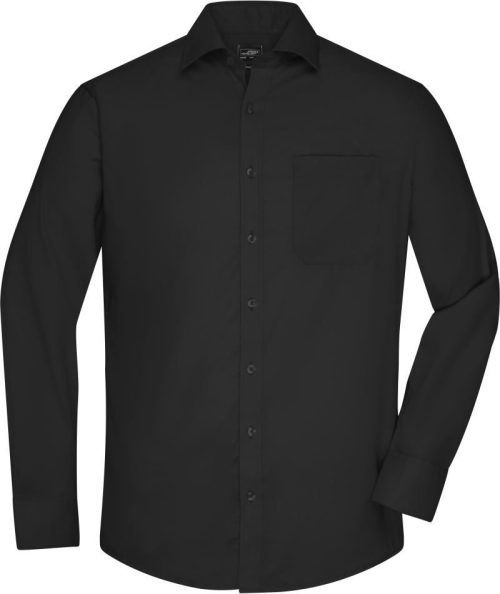 Micro-Twill Hemd langarm JN 682 – Daiber in Black