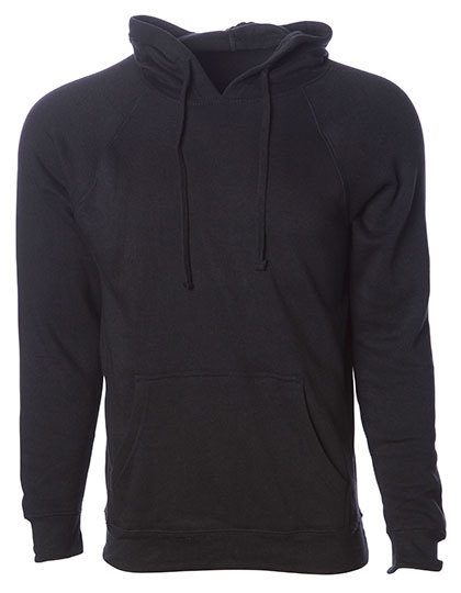 Unisex Midweight Special Blend Raglan Hooded Pullover – Independent in Black