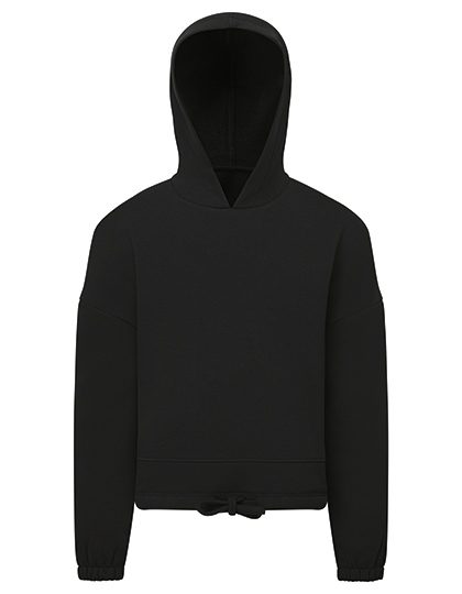 Kids Recycled Cropped Oversize Hoodie – TriDri® in Black