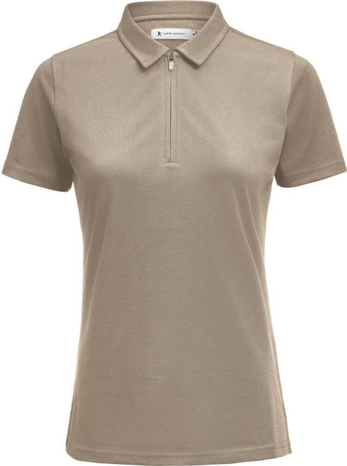 Damen Piqué Polo mit Zip Montana Polo Woman – James Harvest in Black