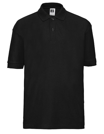Kids Classic Polycotton Polo – Russell Athletic in Black