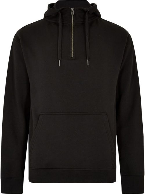 Kapuzen Sweater mit 1/4 Zip KK 336 – Kustom Kit in Black