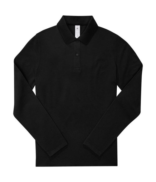 MY POLO 180 Damen mit langen Ärmeln PW462 – B&C in Black