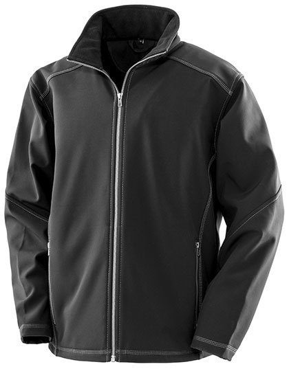 Men´s Treble Stitch Softshell Jacket – Result Workguard in Black