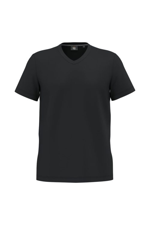Antibakterielles, T-Shirt mit V-Ausschnitt für Herren WK316 – WK in Black