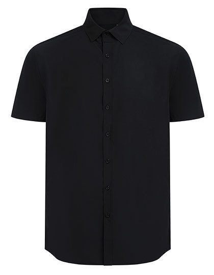 Men´s Short Sleeved ´Cotton Feel´ Coolplus® Shirt – Henbury in Black
