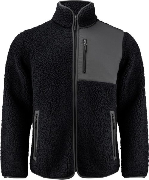 Herren Sherpa Fleece Jacke "Two-Tone" Kingsley Fleece Men – James Harvest in Black