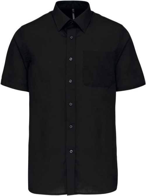 Popeline Hemd "Ace" kurzarm K 551 – Kariban in Black