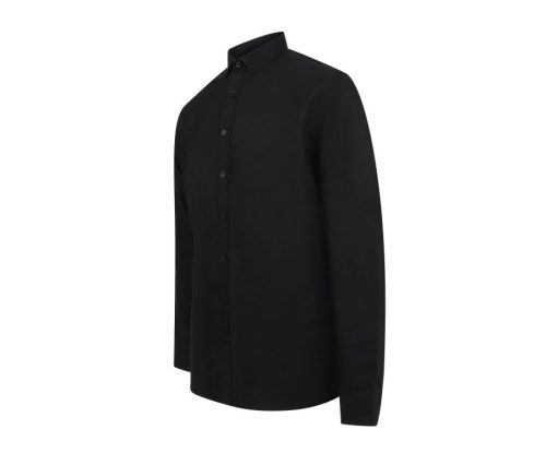 Modern Oxford Long Sleeved Shirt - Regular Fit H512R – Henbury in Black