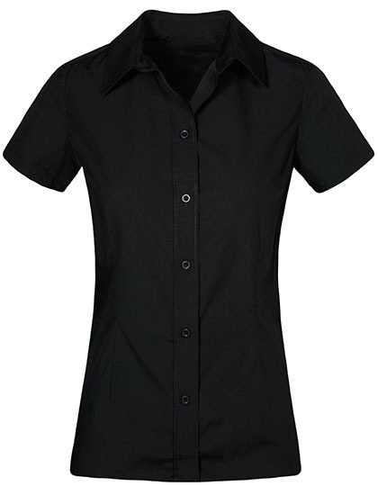 Women´s Poplin Shirt Short Sleeve – Promodoro in Black