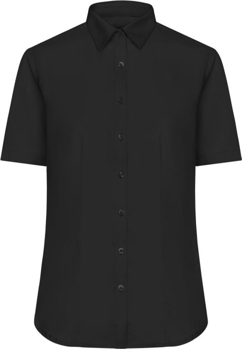 Micro-Twill Bluse kurzarm JN 683 – Daiber in Black