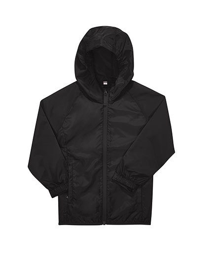 Kids #Reset Windbreaker – B&C BE INSPIRED in Black