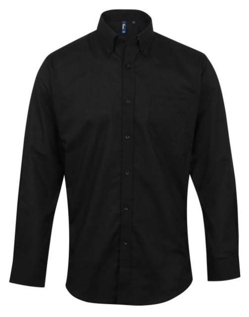 Men’s Long Sleeve Signature Oxford Shirt – Premier in Black