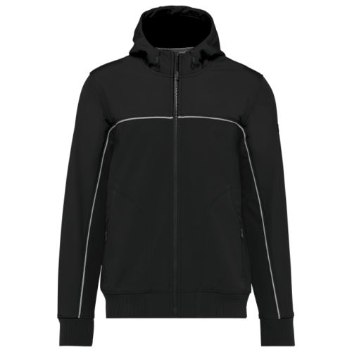 Unisex 3-Layer Two-Tone Bionic Softshell Jacket – Designed To Work in Black
