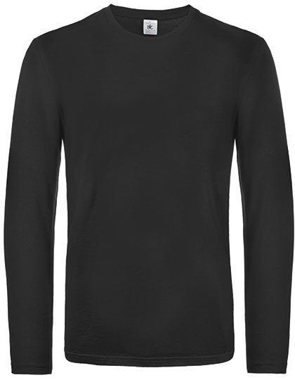 Men´s T-Shirt #E190 Long Sleeve – B&C BE INSPIRED in Black