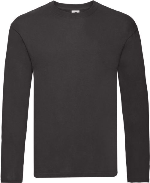 Herren T-Shirt langarm Original LSL T – Fruit of the Loom in Black