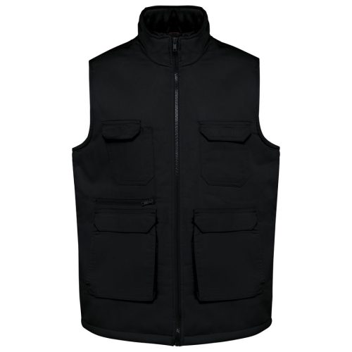 Gefütterte Unisex-Weste aus  Baumwollpolyester WK607 – WK in Black