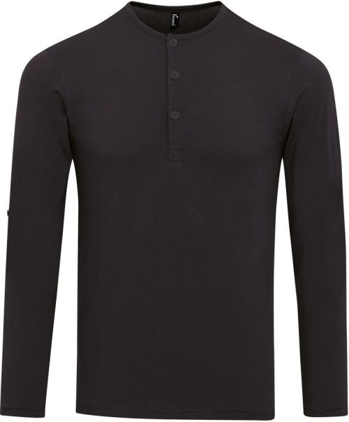 Men's Long John Roll Sleeve Tee – Premier in Black