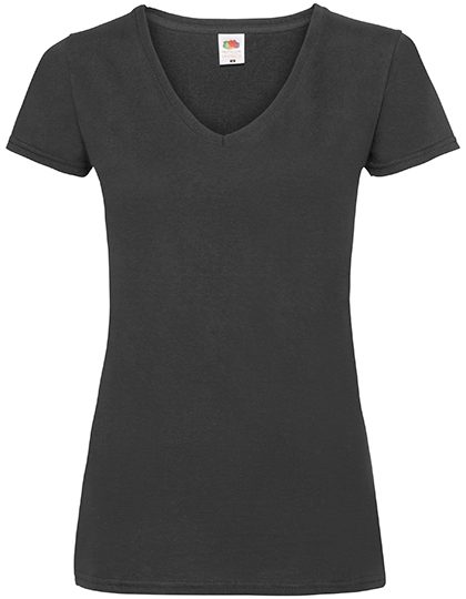 Ladies´ Valueweight V Neck T – Fruit of the Loom in Black