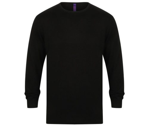 Men´s Lightweight Crew Neck Jumper – Henbury in Black