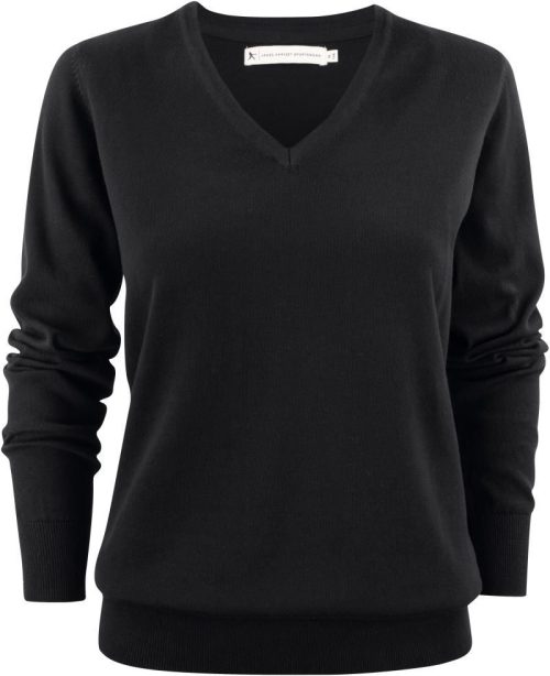 Damen V-Ausschnitt Pullover Ashland V-Neck Women – James Harvest in Black
