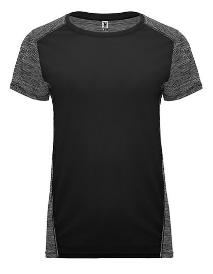 Women´s Zolder T-Shirt – Roly Sport in Black 02/Heather Black 243