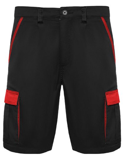 Shorts Tahoe – Roly Workwear in Black 02/Red 60
